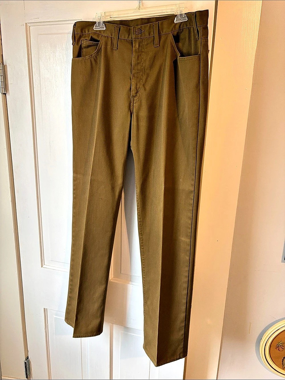 Vintage Levi's Sta-Prest Trousers Men's Brown Pants waist 36